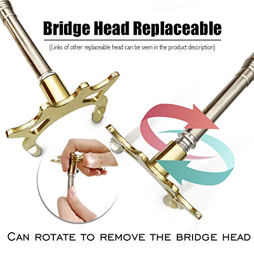 Tai ba cues Retractable Billiards Pool Cue Stick Bridge with Brass Bridge Head, Replaceable Bridge Head, Billiards Pool Cue Accessory Partners