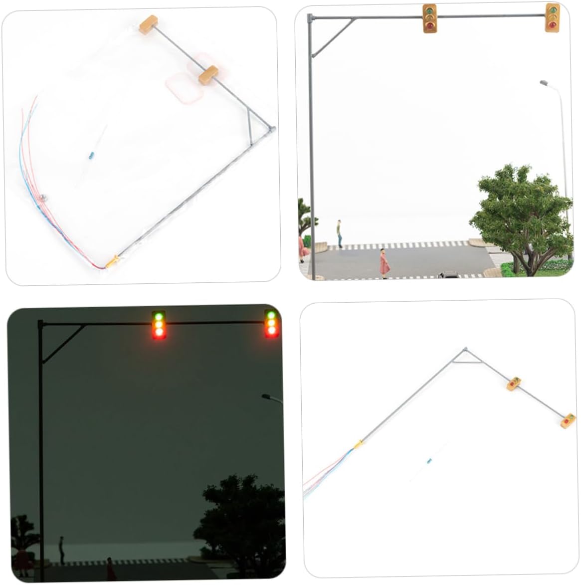 Miniature Railroad Traffic Light Model Signal Lamp for Model Railway Material Table Decor Traffic Light Decor