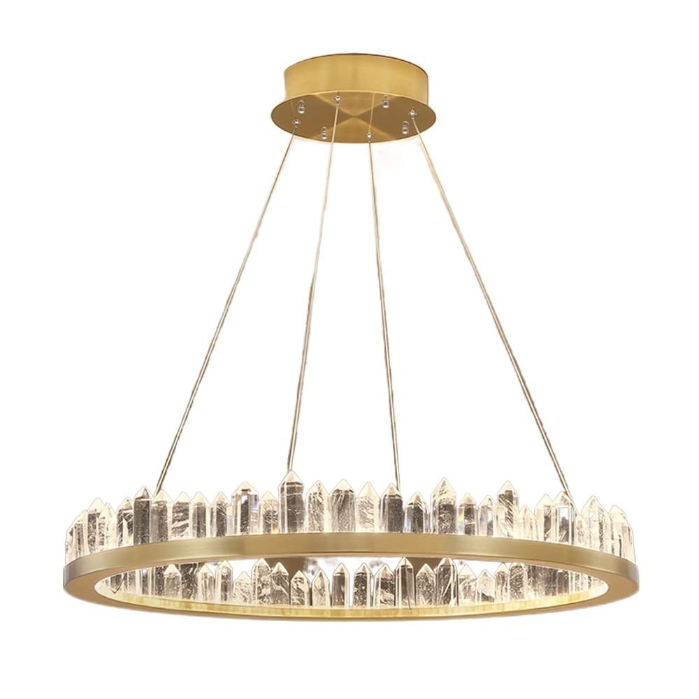Chandelier post-moderne verticalgold une suspension LED de prestige