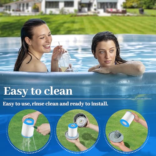 Miniatura 6 de Shyllin Cartucho De Filtro Tipo Ii 6 Unidades, 10.5x10.5x5.5 Cm, Filtro Para Piscina Y Spa, Cartucho De Repuesto Para Hidromasaje, Compatible Con Intex