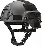 MICH Airsoft Helmet with Side Rails and NVG Mounts for Outdoor Activities Such As Airsoft, Paintball, CS Games, Etc.