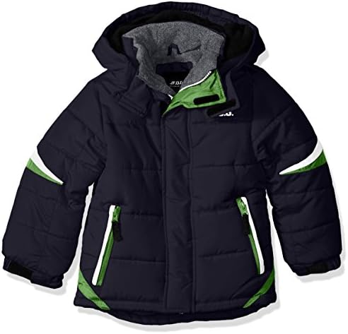LONDON FOG Boys' Big Active Puffer Jacket Winter Coat, Super Navy, 10/12