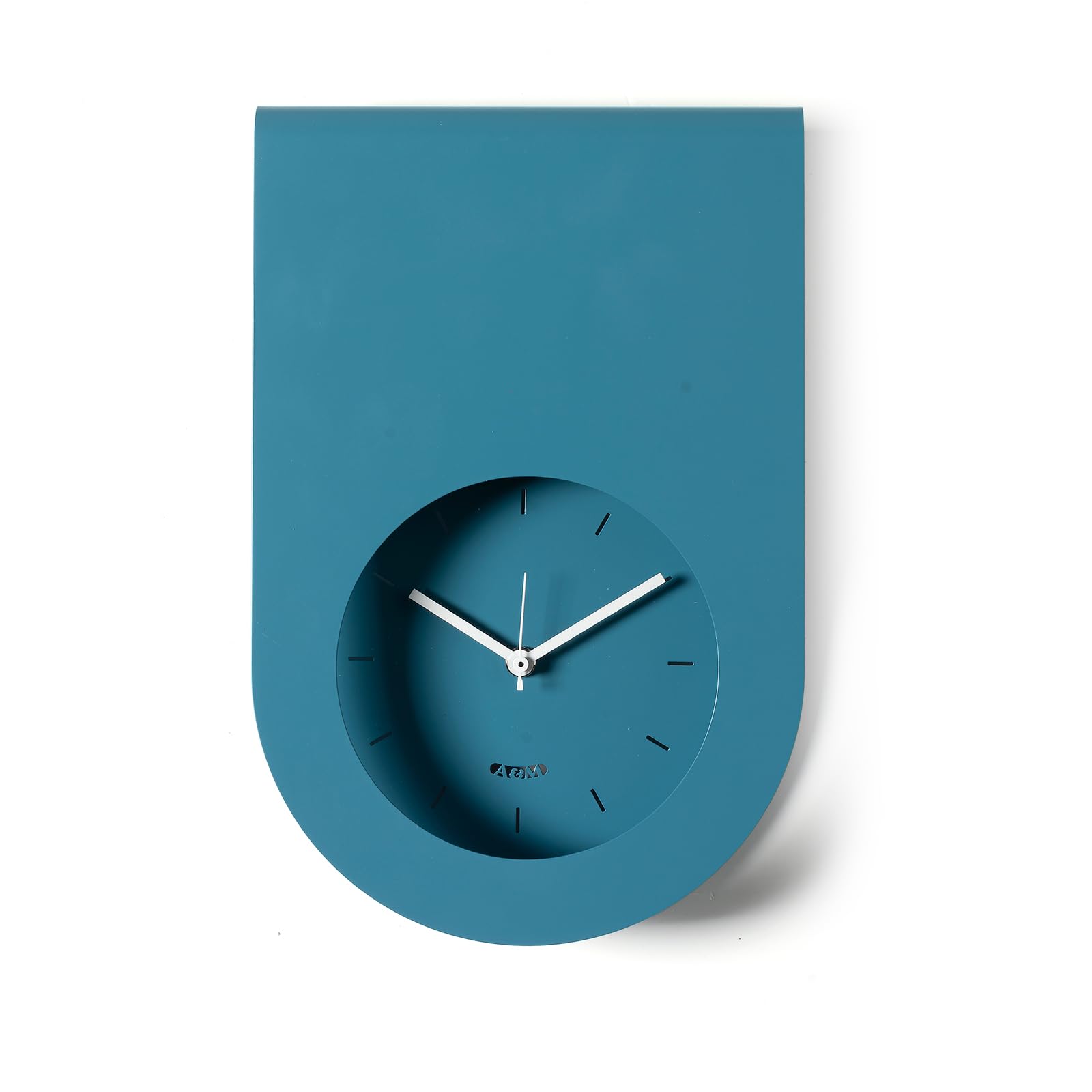 Arti & Mestieri Lembo - Orologio da parete di Design 100% Made in Italy - in Ferro, 21 x 32h cm (Blu oltremare)