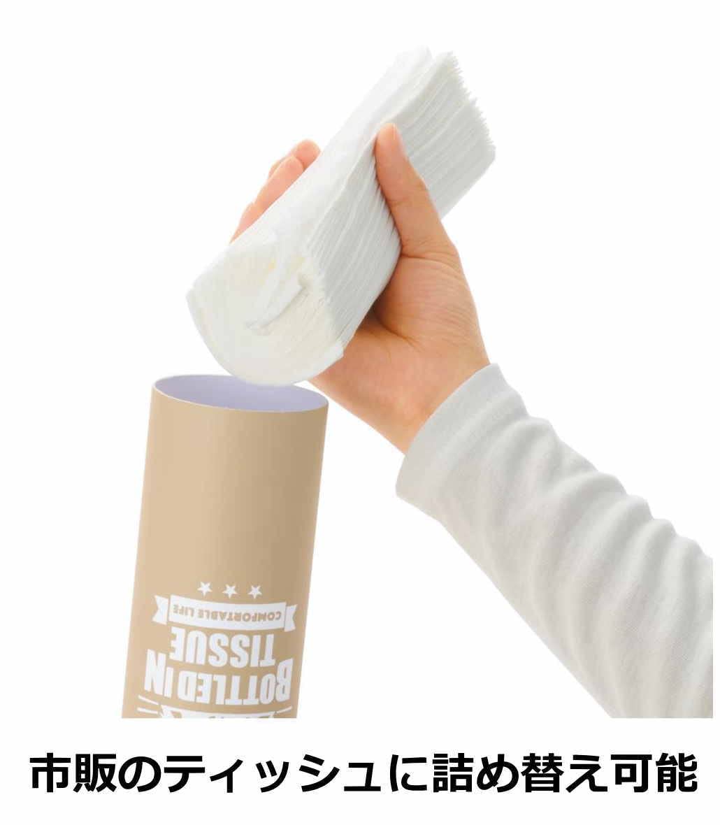 Amazon｜ノーブランド品 ボトル型ティッシュ 60W 60枚 おしゃれ 3本
