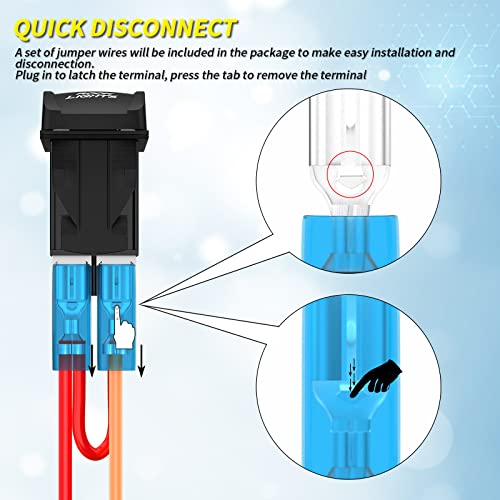 Joinfworld Rock Light Switch 12V Waterproof Blue LED