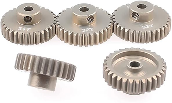 3pcs M0.6 3.175mm 13T 15T 17T 18T 20T 22T 24T 28T 30T 33T Aluminum Alloy Metal Pinion Motor Gear for 1/10 Rc Model 31T-32T-33T
