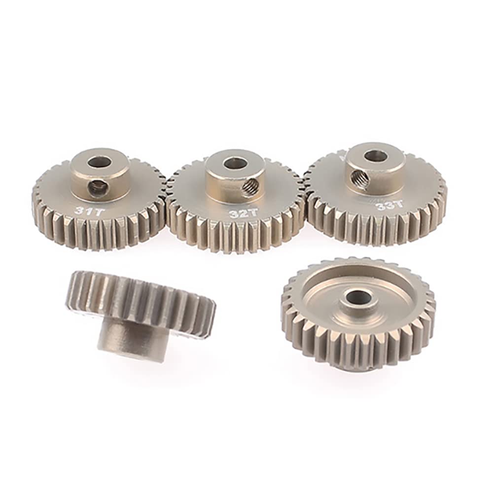 PYFORE 3pcs M0.6 3.175mm 13T 15T 17T 18T 20T 22T 24T 28T 30T 33T Aluminum Alloy Metal Pinion Motor Gear for 1/10 Rc Model (20T-22T-24T)