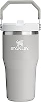Vista 68 de Stanley IceFlow - Vaso con pajilla abatible con asa, de 20 onzas, tapa giratoria y popote abatible, botella de agua resistente a fugas, acero