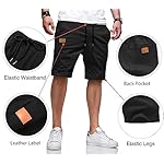 JMIERR Mens Casual Shorts - Cotton Drawstring Summer Beach Stretch Twill Chino Golf Shorts - Image 4