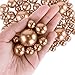 Super Z Outlet Elegant Glossy Polished Pearl Beads for Vase Fillers, DIY Jewelry Necklaces, Table Scatter, Wedding, Birthday Party Home Decoration, Event Supplies (8 Ounce Pack, 70 Pieces) (Gold)