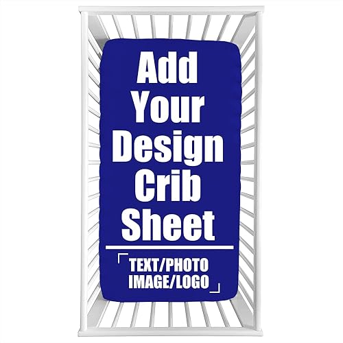 Sábana bajera personalizada para cuna, personalizada con nombre y logotipo, sábana para cuna estándar, sábana de colchón de microfibra suave y