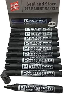 30 Black Permanent Markers Bullet Tip Boxed Black Markers