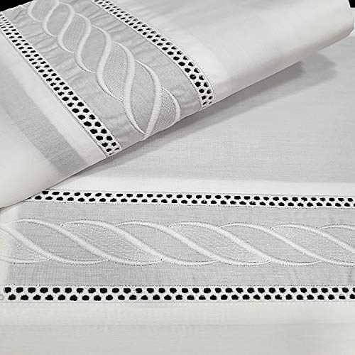 Juego DE SÁBANAS Bordadas Olas (Cama 90 CM.)