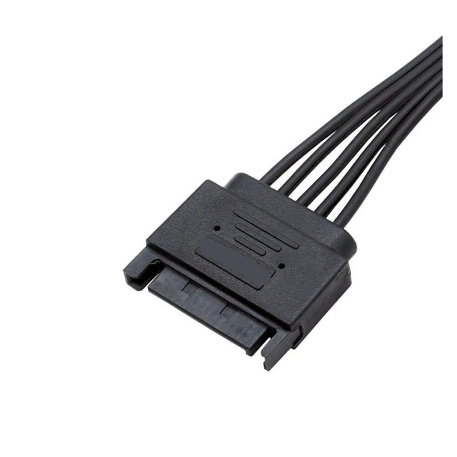 Generico Cavo sdoppiatore maschio-femmina SATA 15 pin 1 a 2 da 22 cm 32(32CM -1 to 2)