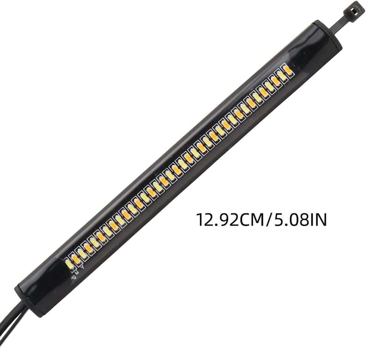 Indicators Flowing Motorbike Motorcycle Turn Signal Light DRL Ring Strip Lamp Flashing Blinker Amber White Moto Flasher Auto Accessories For 2 Pcs 12V