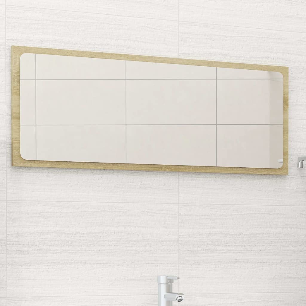 Miroir salle de bain chêne Sonoma facile d'entretien contre les traces