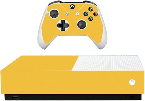 MightySkins Skin para Microsoft Xbox One S All-Digital Edition Caléndula sólida Funda protectora de vinilo duradera y única Fácil de aplicar,