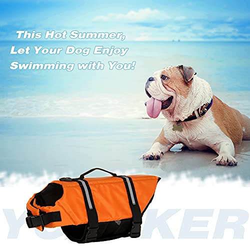 Dog Life Vests, Dog Life Jacket With Rescue Handle Dog Floatation Vest For Medium/Small/Large Dogs Orange Xxs #TOP5