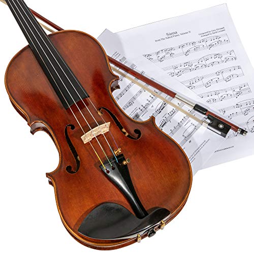 Classic Brazilwood Violin Bow (1/4 Size) With Ebony Frog | Octagonal Silver Mount | Well Balanced | Light Weight | Real Mongolian Horse Hair - By Mivi Music #TOP6