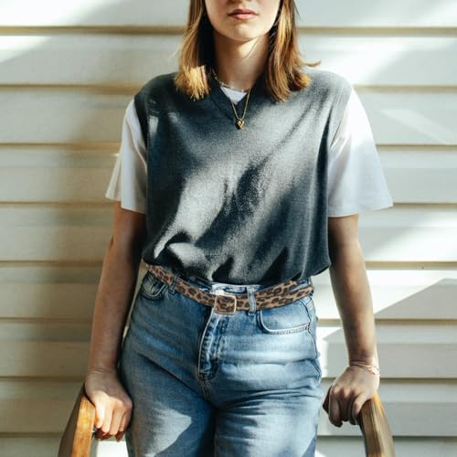 PU leather Belt Leopard Style Women Waist Belt Fashion Pants Belts with Vintage Alloy Buckle for Pants Jeans Dress3