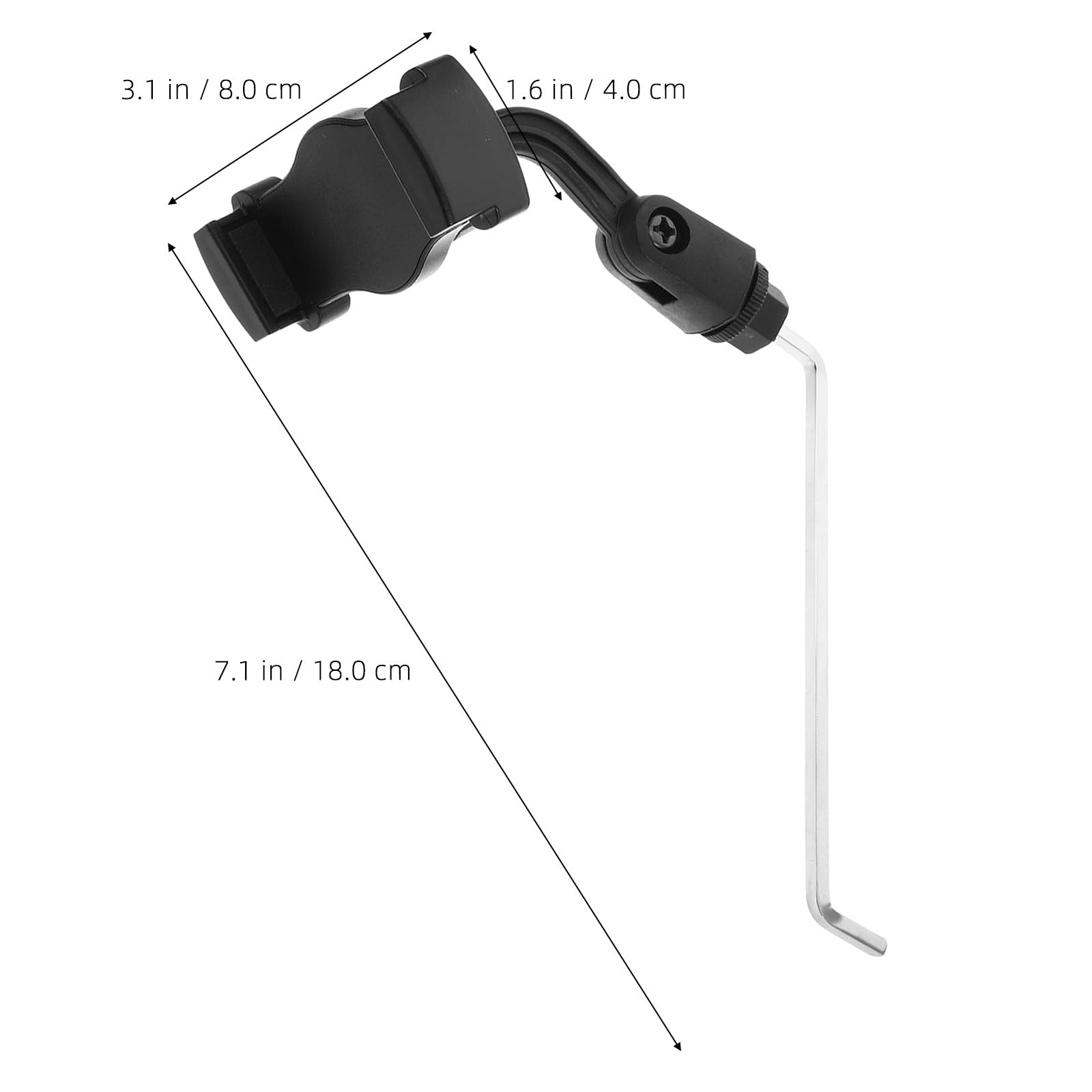 HANABASS Soporte Para Teléfono De Saxofón Clip Ajustable Para Partituras Y Micrófono Ligero Y Portátil Compatible Con Saxofón Alto Y Tenor Con Ángulo Regulable