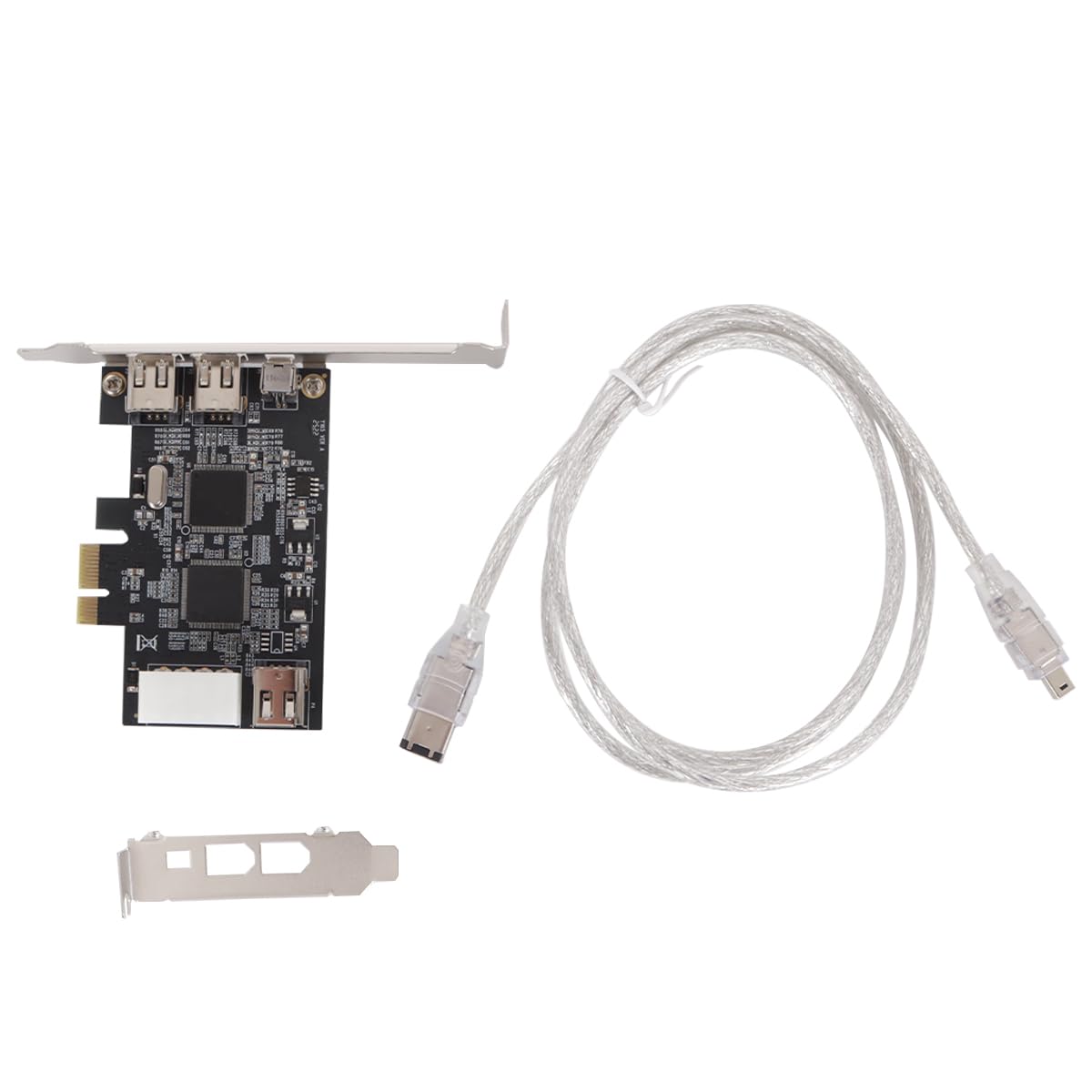 Alide Carte PCI Express FireWire, Carte D'image PCIE 5 Ports, Cartes Contrôleur IEEE 1394a Avec Câble FireWire 6 Broches-4 Broches Et Support Discret