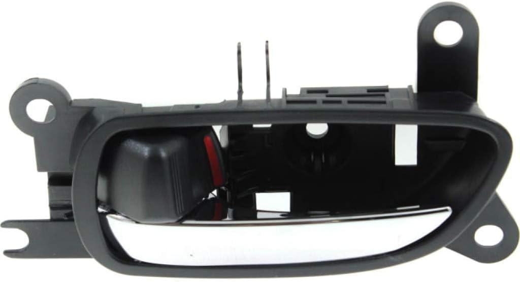 KarParts360 for Lexus GS350 2007 08 09 10 2011 Interior Door Handle Front, Driver Side Black Bezel with Chrome Lever | with Door Lock Button| Trim: Base