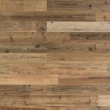 Rustic Brown Wood Planks 47”x5” Set of 12 Sunbaked Barnwood Tile Panels DIY  Reclaimed Wood Wall Kit for Accent Siding Wooden Backdrop Headboard ...