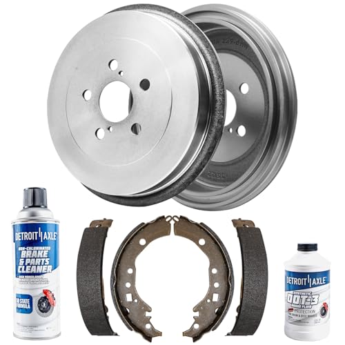 Image of Detroit Axle - Rear Brake Kit for 2009-2019 Toyota Corolla 2010 2011 2012 | 2013 2014 2015 2016 2017 2018 Brake Drums Brakes Shoes Rear Replacement