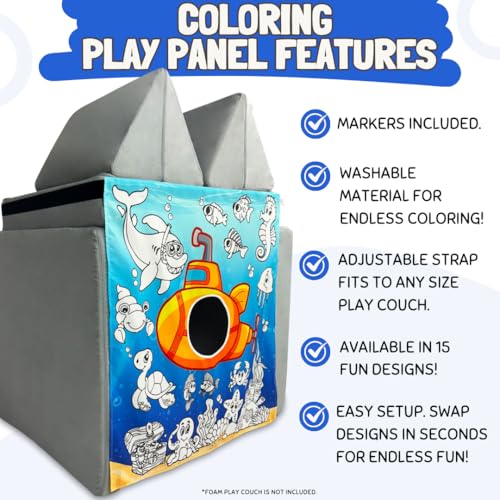 Image of Couch Swag Play Panel for Childrens Foam Sofa Kids Couch (Underwater)
