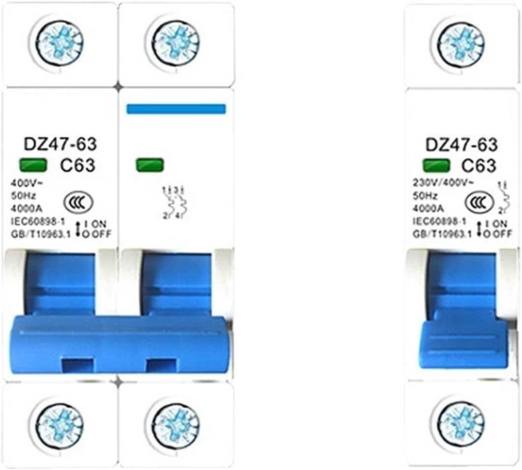 MCB DZ47-63 32A 125A 1P 2P Household Miniature Circuit Breaker Power Switch Protector Air Switch 6-63A(DZ47 1P,10A)