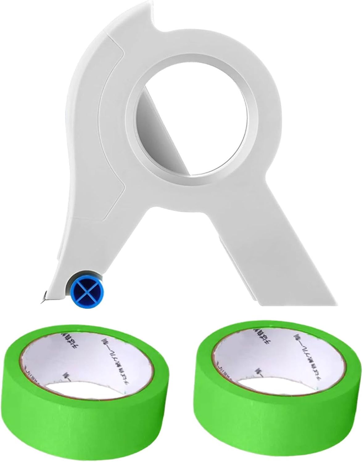 Masking Tape Dispenser with 22yard Long Painter Tape Ergonomic Handle Painter Applicator for Floor Window Door Masking Dispenser