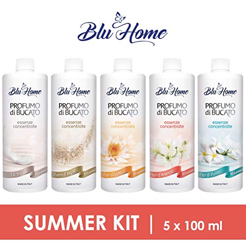 BLU HOME Perfume Concentrado para la Ropa (Kit de Verano, 5 x 100 ml)