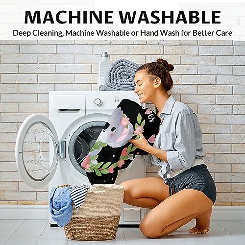 Koala Blanket Gifts - 60"x80" Cute Throw for Women, Girls - Black Soft Fuzzy Blankets for Bed, Couch & Living Room