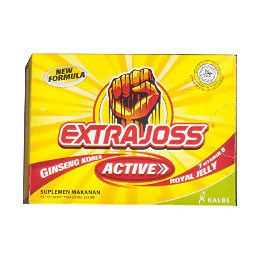 Extra Joss Active Energy Drink Powder, 1 Pack (12 Sachets @4gr)