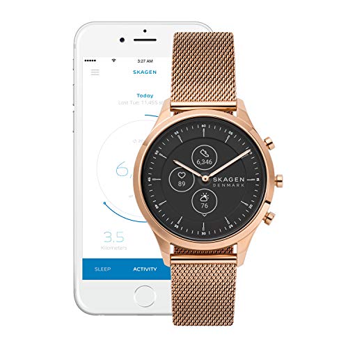 Skagen Women Jorn Hybrid Hr - 38Mm Stainless Steel Mesh Hybrid Hr Smart Watch, Color Rose Gold (Model: Skt3100) #TOP4