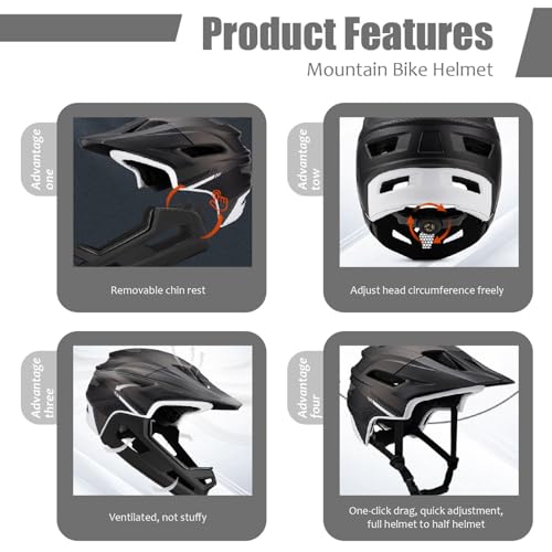 Casco de bicicleta de montaña ajustable para adultos unisex integral 5
