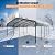 MNLR 20x20 FT Heavy Duty Metal Carport, Galvanized Steel 2 Car Port Kit with Waterproof Reinforced Roof, All-Weather RV Carport Garage & Vehicle Shelter for Trucks, Boats & SUVs