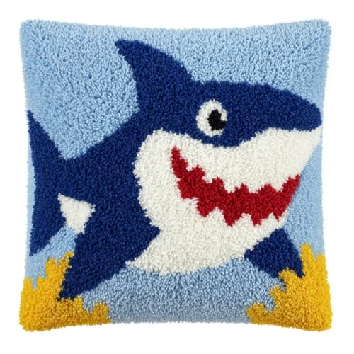 Kit de cojín de gancho de pestillo de tiburón AxiangziK con bordado de 43x43cm