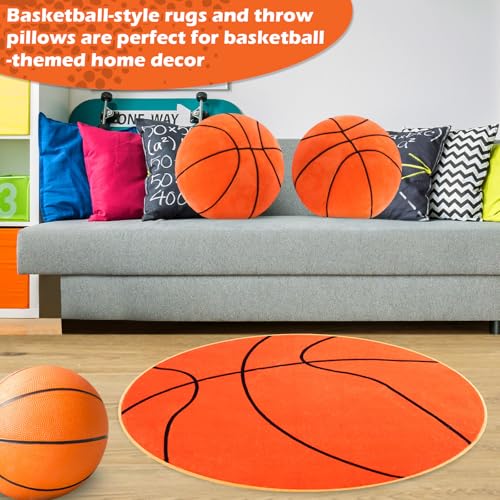 Tapete y Almohadas de Baloncesto de Peluche para Decoración de Habitación miniatura 6