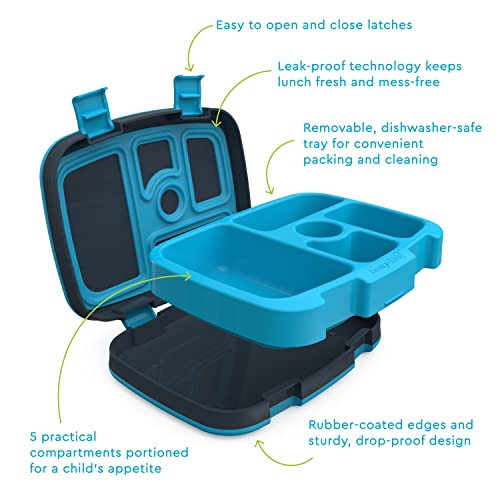 Bentgo® Kids Prints Leak-Proof, 5-Compartment Bento-Style Kids Lunch Box - Ideal Portion Sizes For Ages 3 To 7 - Bpa-Free, Dishwasher Safe, Food-Safe Materials (Dinosaur) #TOP4