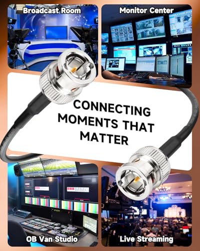 Image of Superbat 3G /6G SDI Cable 25ft BNC Cable 75 Ohm Belden 1855A SDI Cord Support HD-SDI /3G-SDI /4K /8K Video Camera CCTV System Wire