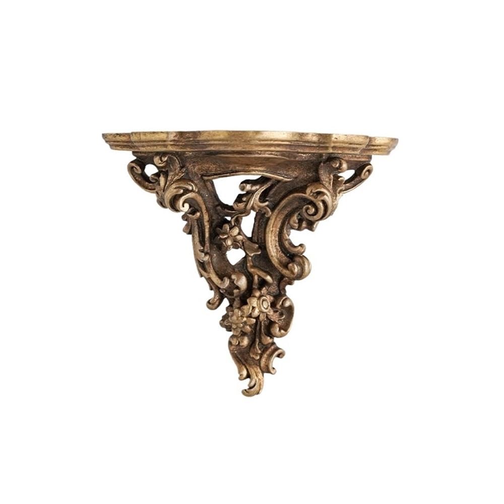 Candlestick Holder Resin Wall-mounted Carved Candle Holder European Style Nostalgic Wall Decoration Shelf
