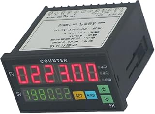 Digital Counter Mini Length Batch Meter, 1 Preset Relay Output Count Meter Practical Length Meter 90-260V AC/DC Hour Meter
