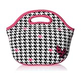 BYO by BUILT NY Rambler Neoprene Lunch Bag, Houndstooth Black