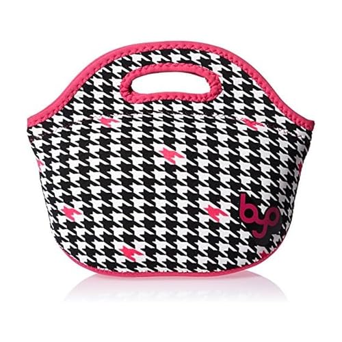 BYO Rambler Insulated Neoprene Lunch Bag, Houndstooth Black