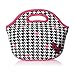 BYO by BUILT NY Rambler Neoprene Lunch Bag, Houndstooth Black