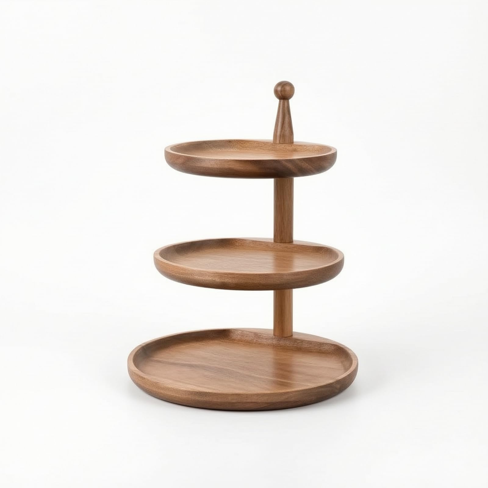 Organizzatore Girevole in Legno Multilivello Portaoggetti a più Livelli Multifunzionale Vassoio per Ingresso, style to 2