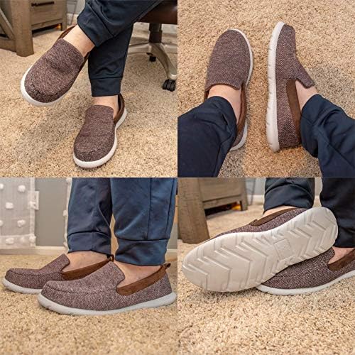 isotoner Zenz Men's Sport Knit Moccasin, Slip-on Shoe, Dark Charcoal Heather, 12 | Image 5