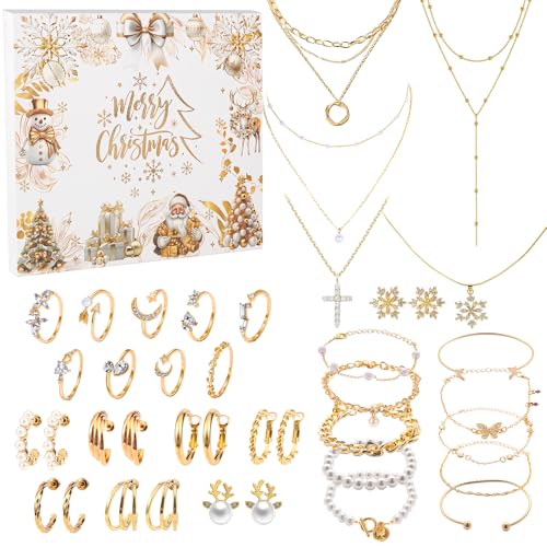 Jewelry Advent Calendar 2025 for Women - 24 Days Advent